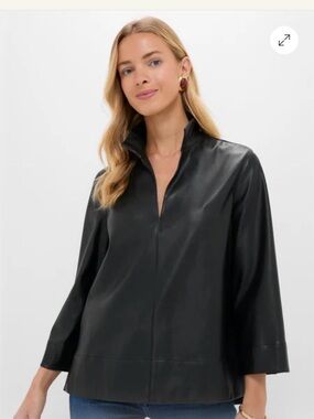 Tuckernuck Black Faux Leather Top